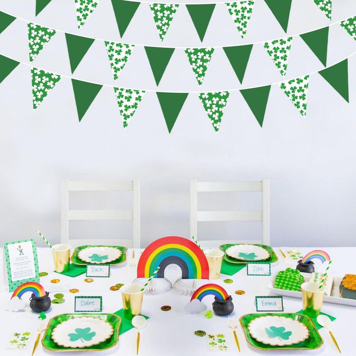 St. Patrick's Day Girlande mit Kleeblatt-Muster