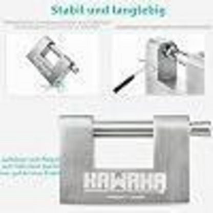 Edelstahl Vorhängeschloss 80mm - 2er Pack, Gleichschließend