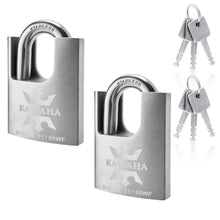 Edelstahl Vorhängeschloss 60mm - 2er Pack, Gleichschließend