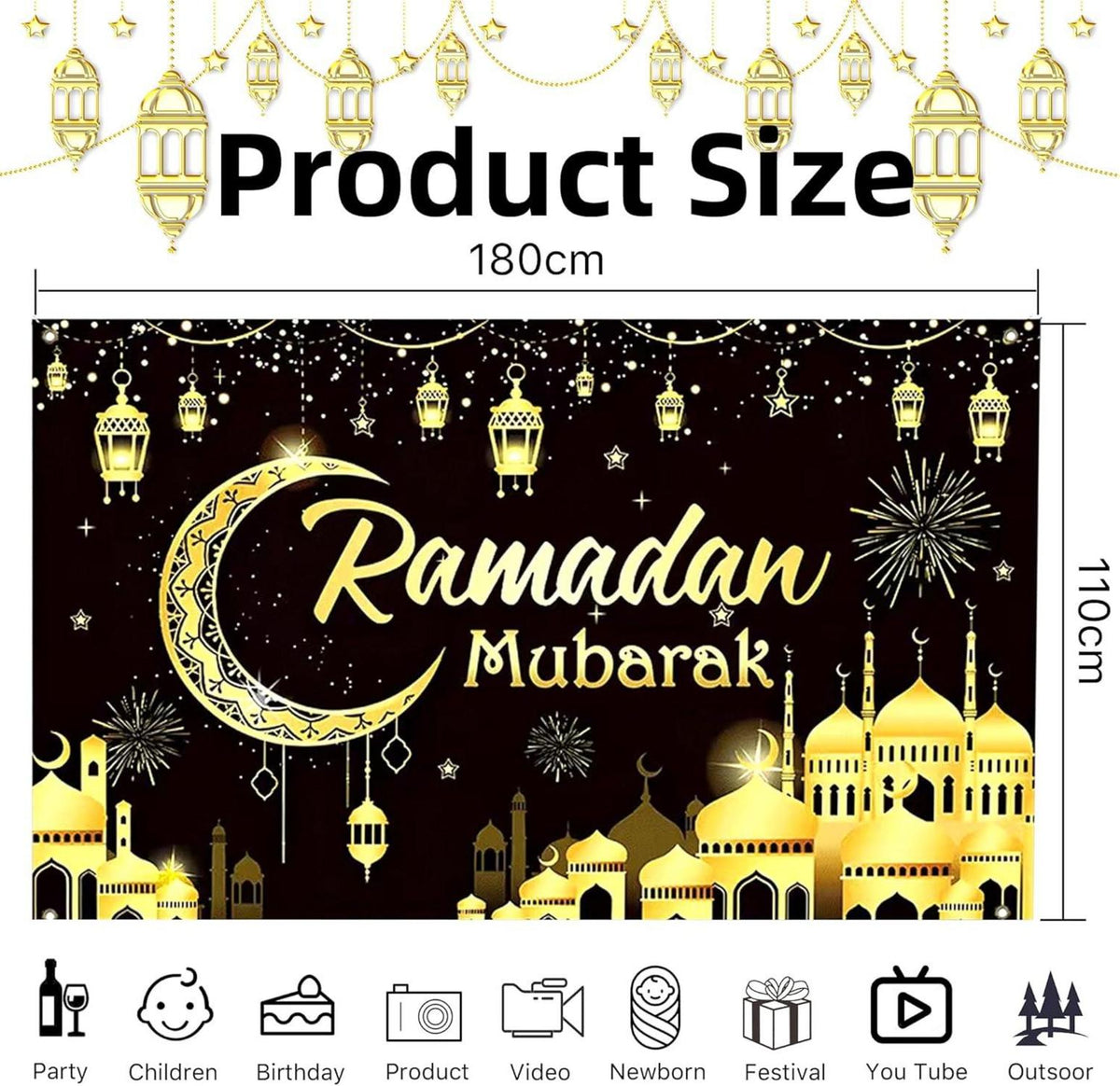 Ramadan Eid Deko Banner Hintergrund Girlande - Eid Mubarak