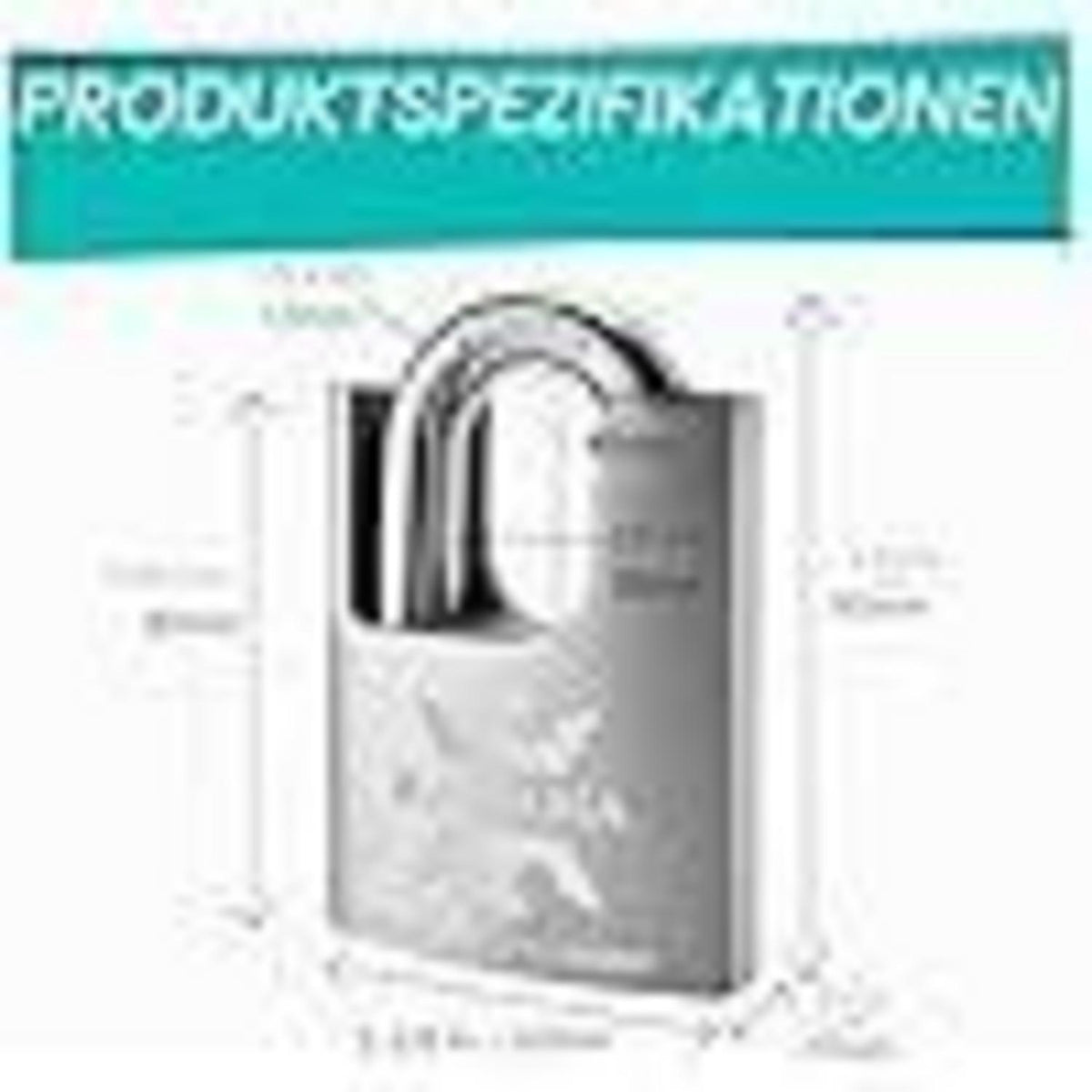 Edelstahl Vorhängeschloss 60mm - 4er Pack, Gleichschließend