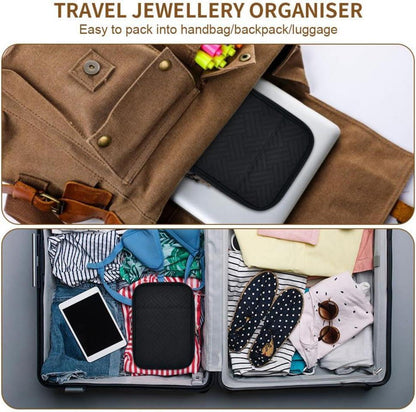 Aucuu Reise Schmuck Organizer Tasche für Uhren Ohrring Ringe