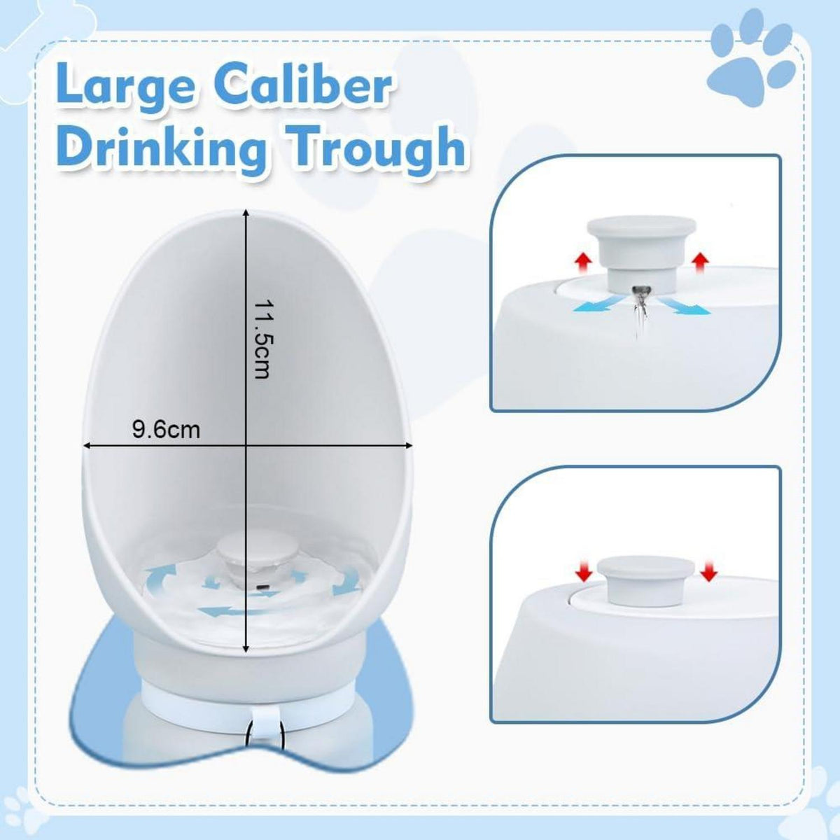 Trinkflasche für Hunde Unterwegs 550ml faltbar aus Silikon