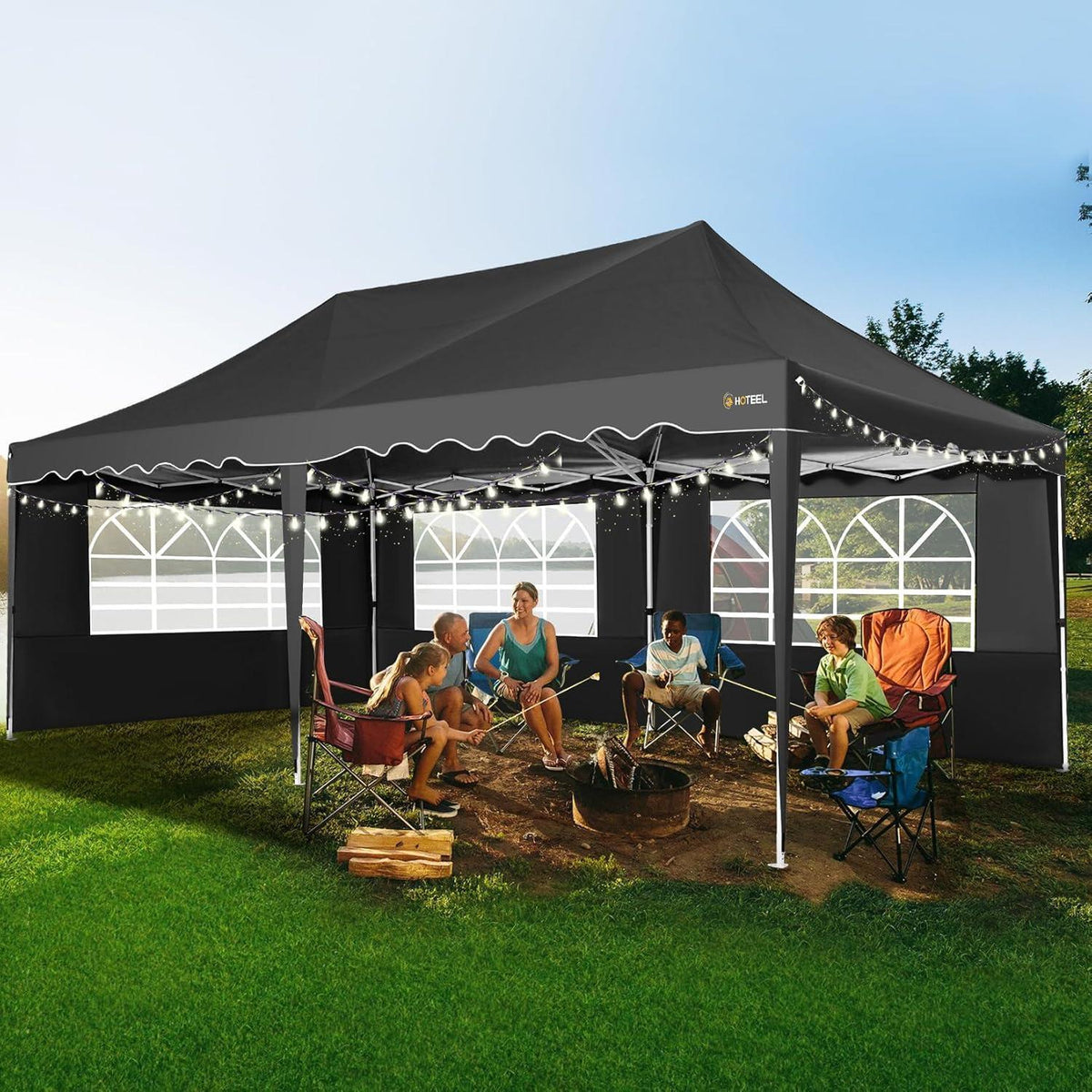 3x6m Faltpavillon mit Seitenwänden – Wasserdicht & Stabil