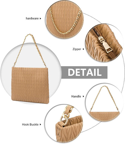 Miss Lulu Damen Handtasche Schultertasche PU-Leder Henkeltasche