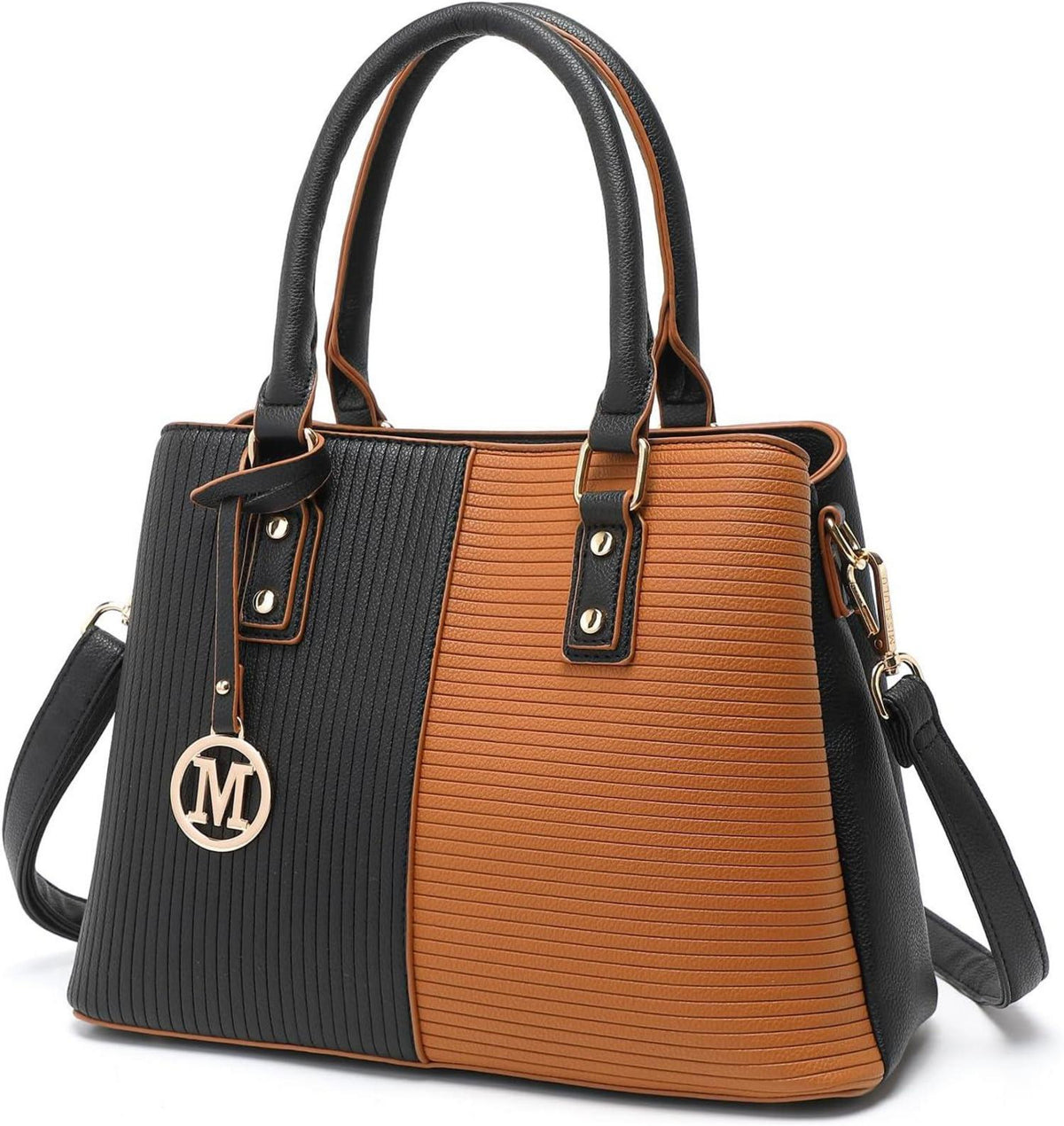 Elegante Miss Lulu Damen Handtasche PU Leder Schultertasche