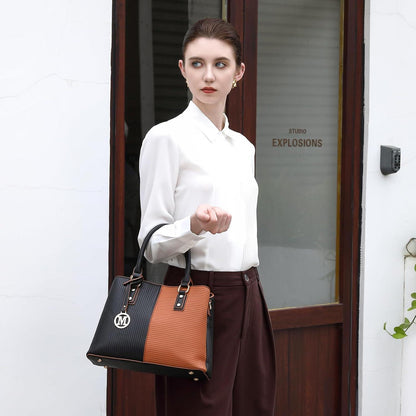 Miss Lulu Damen Handtasche Henkeltasche Schultertasche