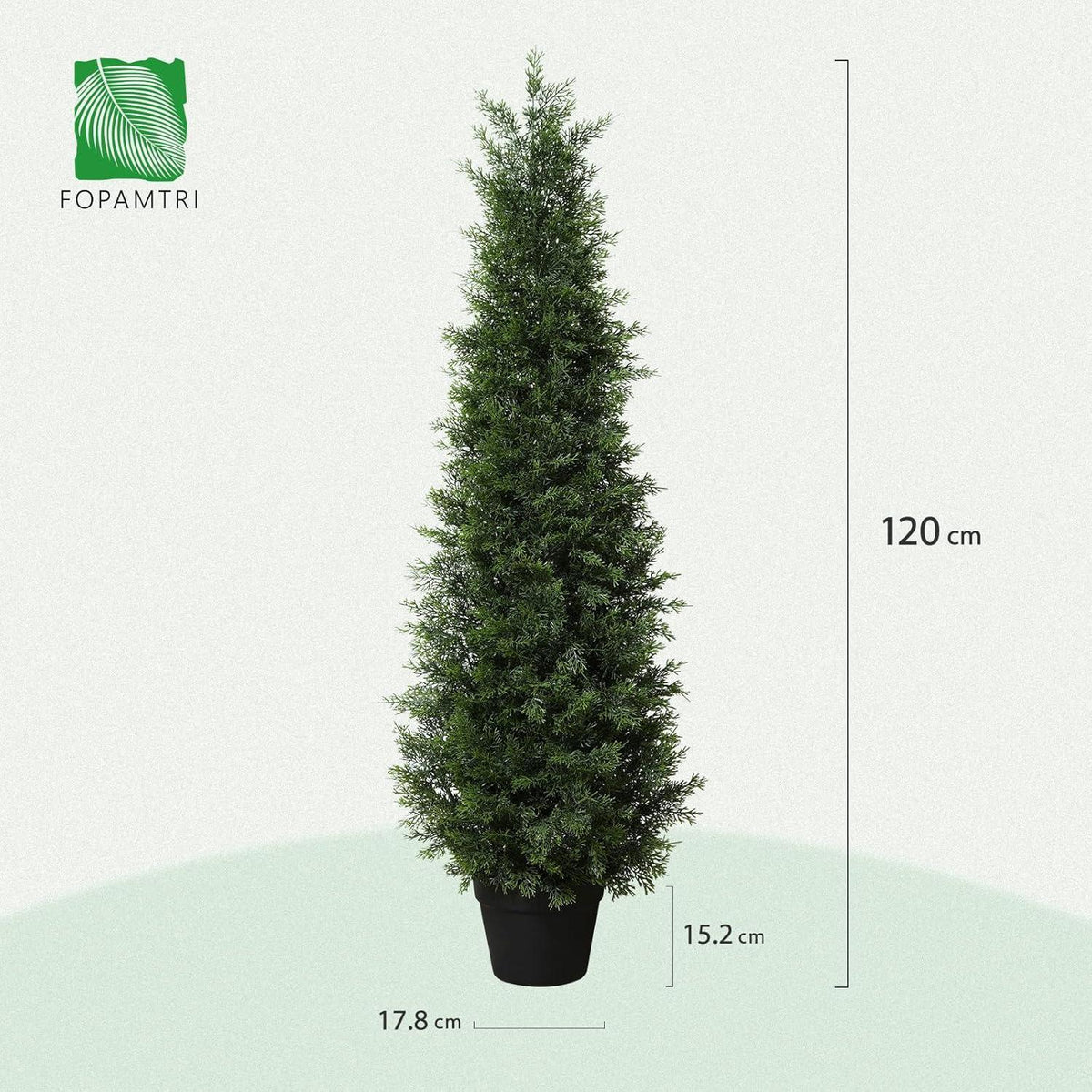 Kunstpflanze Zeder 120 cm UV-geschützt 2 Stück