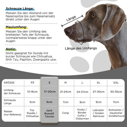 Hund Maulkorb Mesh Atmungsaktiv & Einstellbar