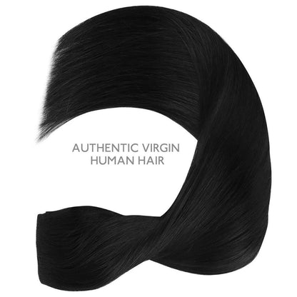 Echthaar Verlängerung Schwarz – Flip in Draht Extension 35cm