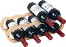 Weinregal aus Bambus für 11 Flaschen, Stapelbar, Schrank Organizer