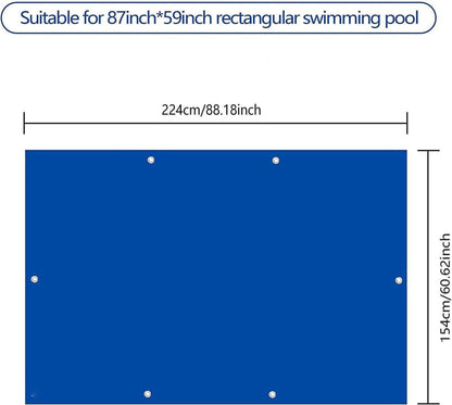 Schwimmbad Abdeckung Rechteckig 221x150cm - Dicker und