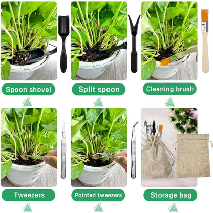 Bonsai Werkzeug Garten Set 13 Teile mit Aufbewahrungsbeutel