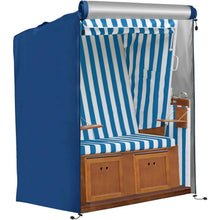 Winterfeste Strandkorb Hülle 420D Oxford Blau 135x105x175cm