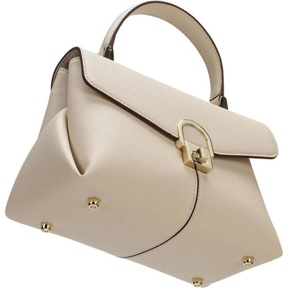 Leder Umhängetasche Damen Klein Beige | Abnehmbarer Gurt