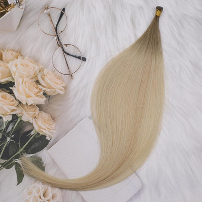 Echthaar Tressen Braun Blond Ombre 45cm - Virgin Qualität