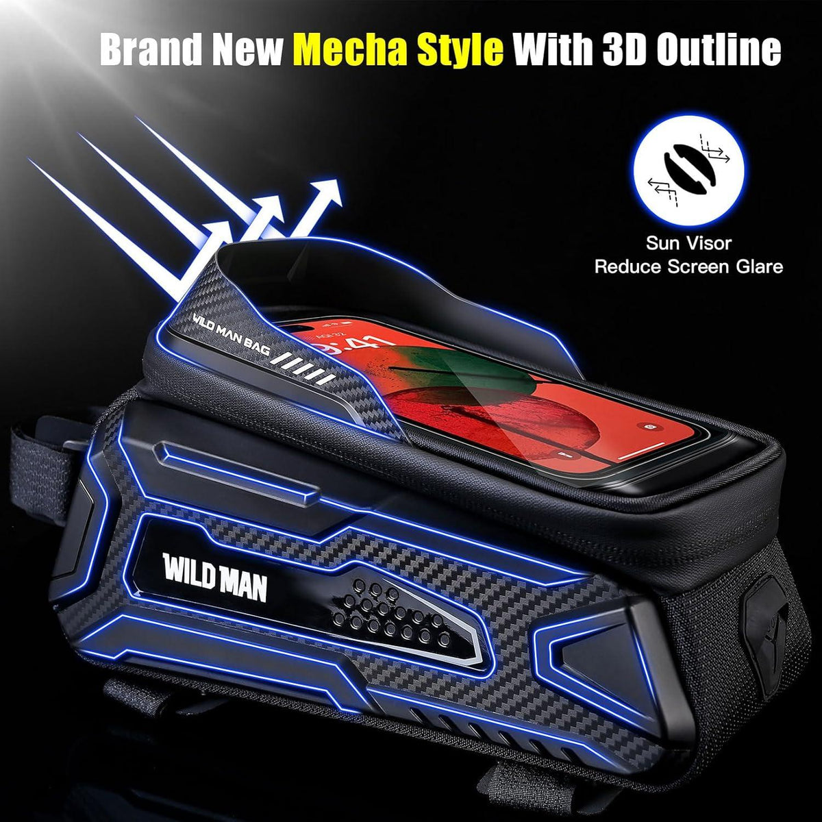 Fahrradtasche Rahmen Wasserdicht Mecha-Style mit Touchscreen