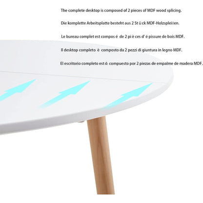 Essgruppen Set für 2 Personen – Runder Weißer Tisch + 2 Grau Buche Stühle