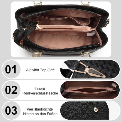 Damenhandtasche PU-Leder Vintage Miss Lulu Logo 27x14x19cm