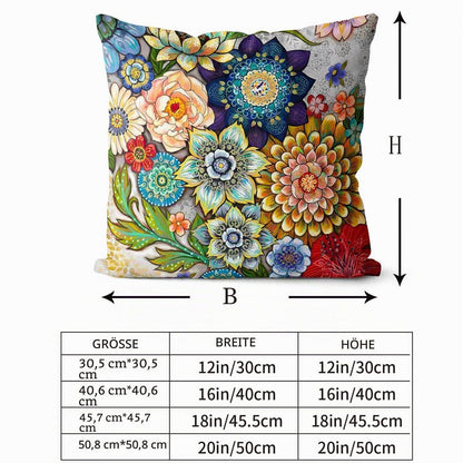 2er Set Boho Kissenbezüge Samt 45x45 cm - Frühlingsdeko