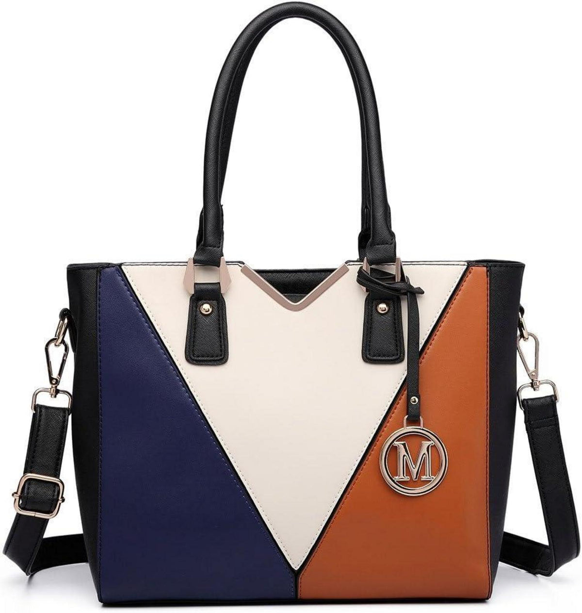 Handtasche Damen Schultertasche Shopper Aktentasche V-förmiges Design