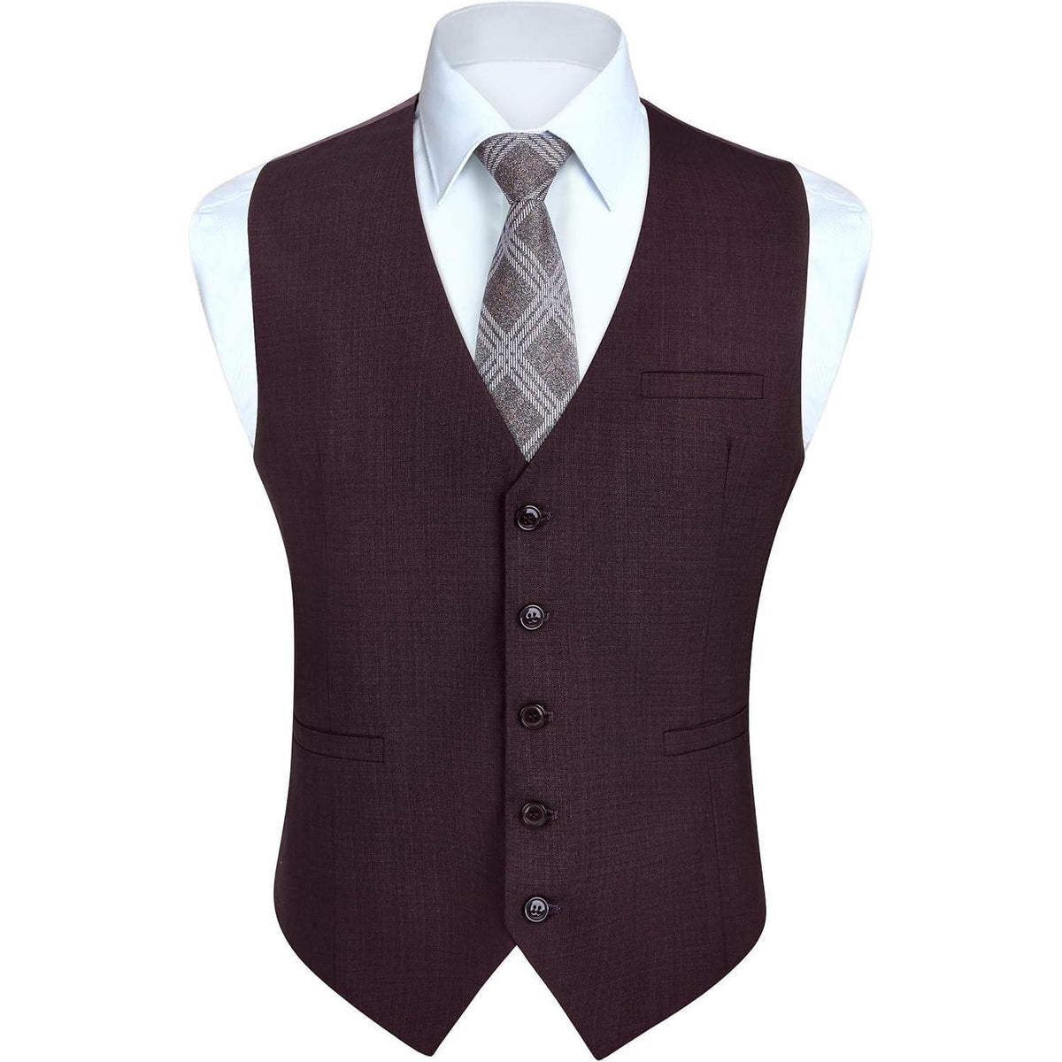 Herren Weste Dunkelviolett Baumwolle 3XL
