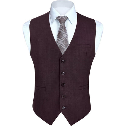 Herren Weste Dunkelviolett Baumwolle 3XL