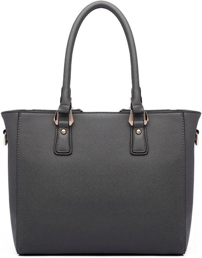 Miss Lulu Damen Handtasche Schultertasche Shopper V-förmiges Design Henkeltasche