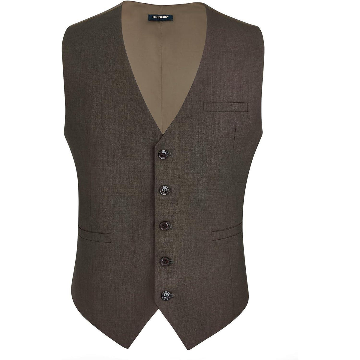 Herren Weste Baumwolle Weinlese Braun Gr. S