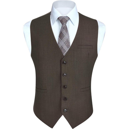 Herren Weste Baumwolle Weinlese Braun XL