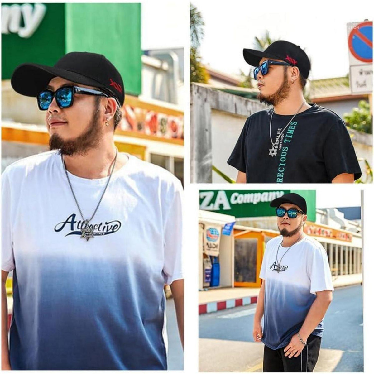 XXL Baseball Cap Herren Baumwolle Verstellbar – Schwarz