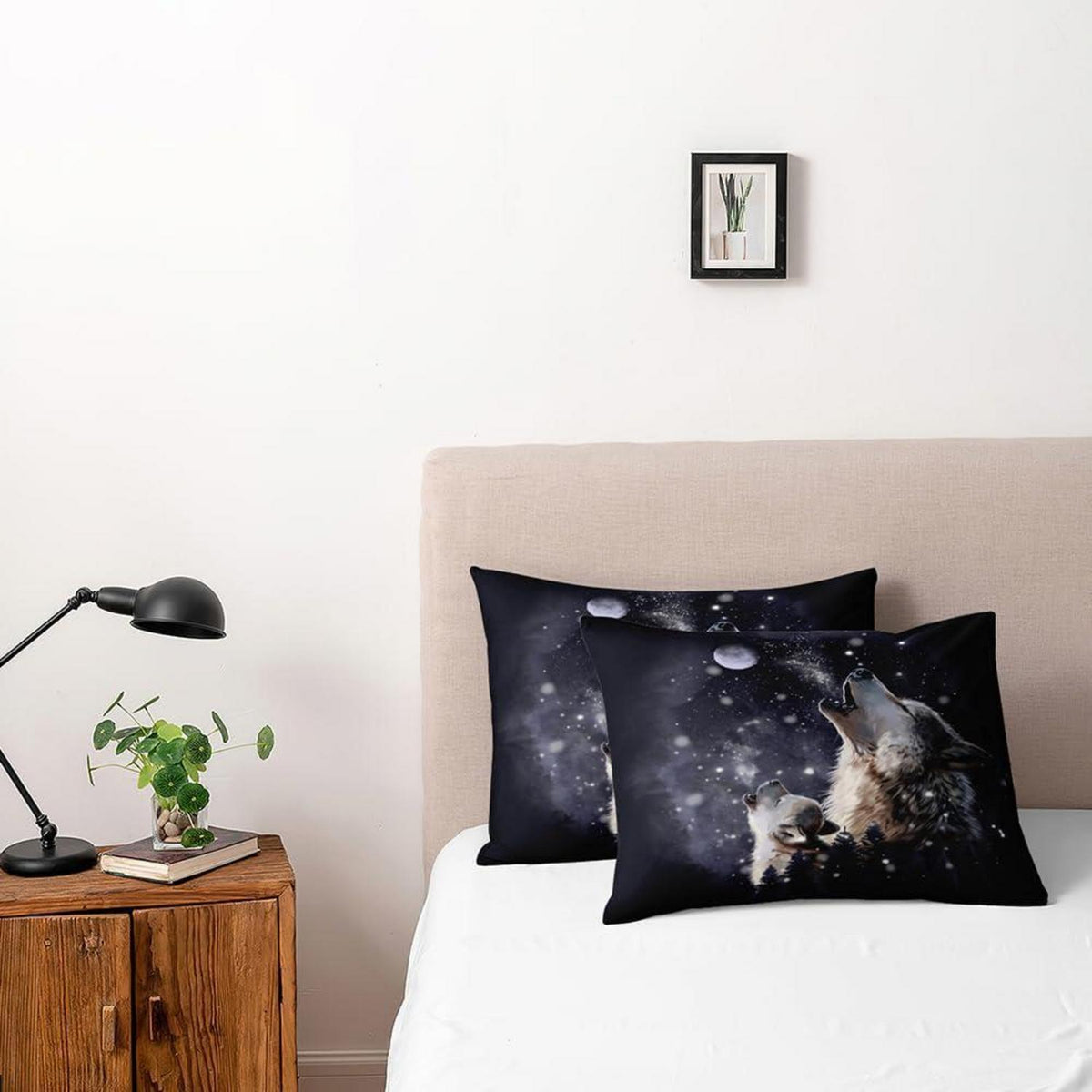 3D Wolf Bettwäsche Set 135x200cm - 4-teilig, Mikrofaser