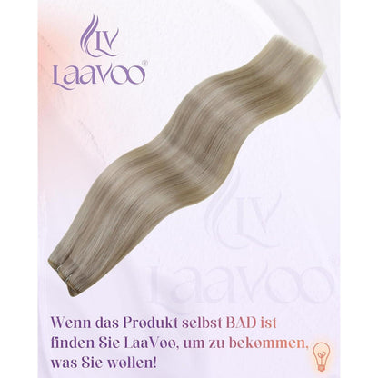 Echthaar Tressen Blond Highlight #P18/613 – 50cm, 100g