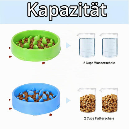 2x Anti-Schling Napf für Hunde & Katzen – Slow Feeder