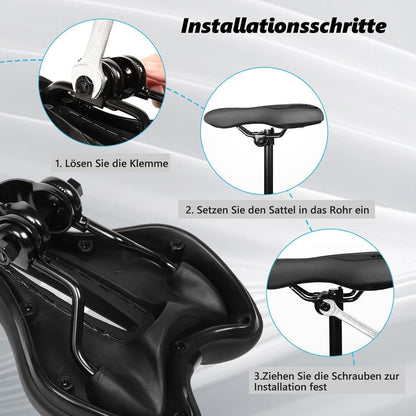 Fahrradsattel Herren Gel MTB Sattel Damen Wasserdicht Hohl