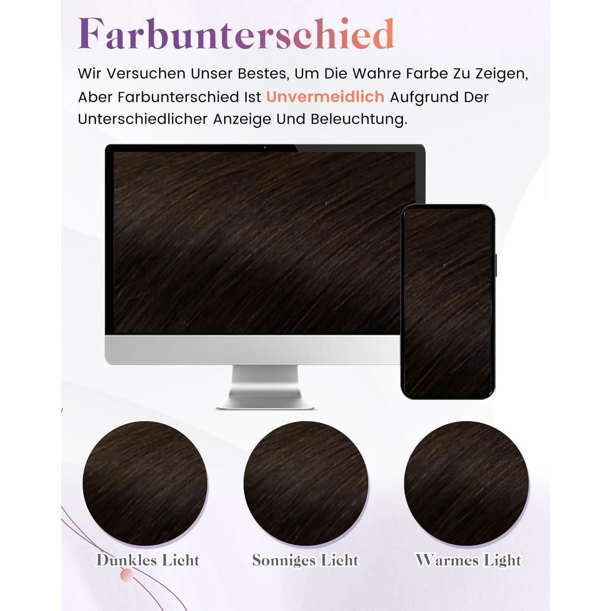 Echthaar Pferdeschwanz Extension Braun 45cm