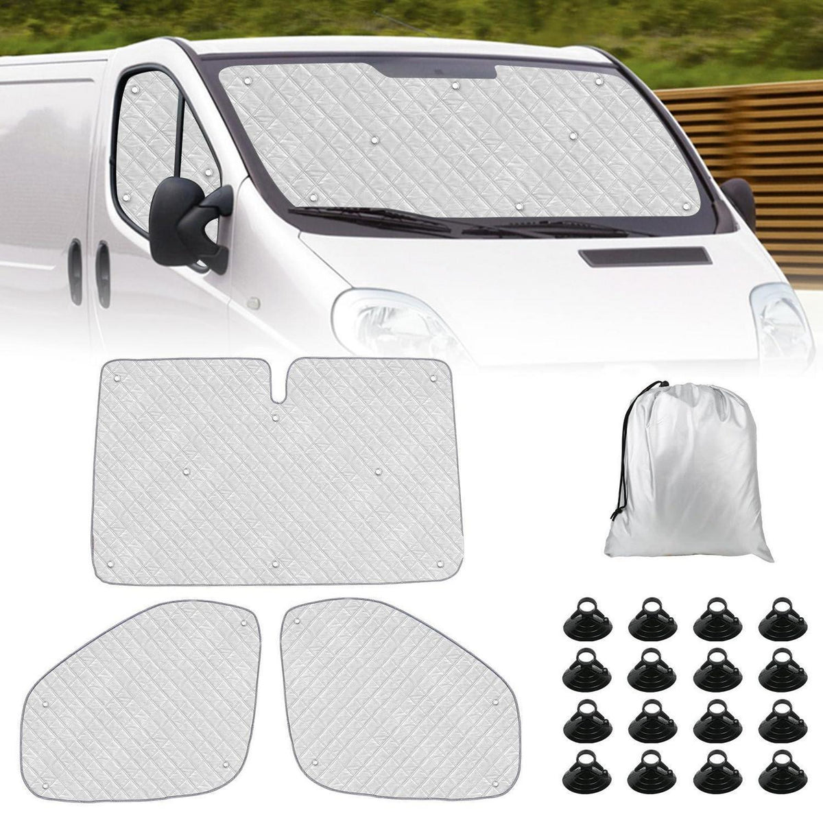 3tlg. Wohnmobil Sonnenschutz für Renault Trafic & Opel Vivaro 2001-2014