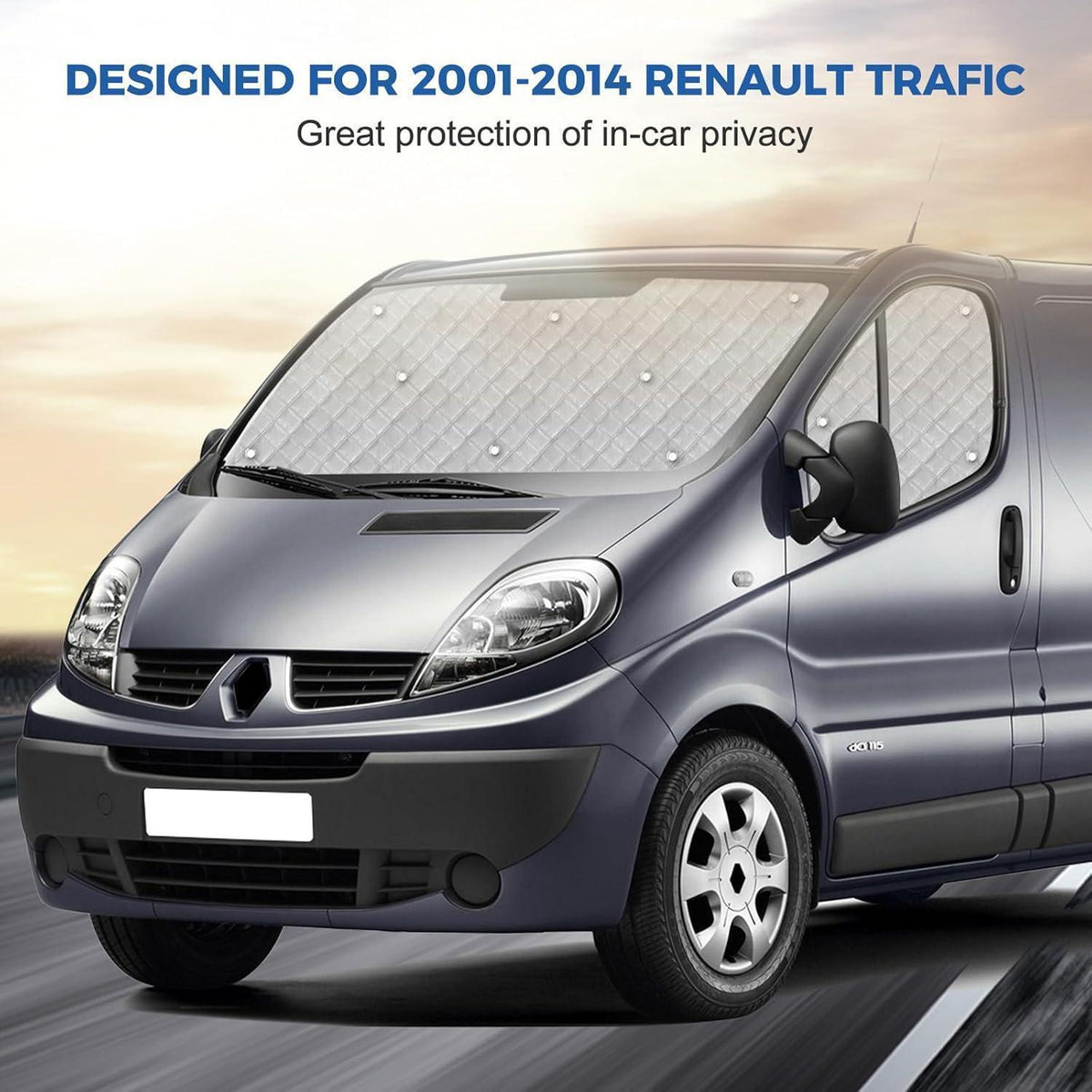 3tlg. Wohnmobil Sonnenschutz für Renault Trafic & Opel Vivaro 2001-2014