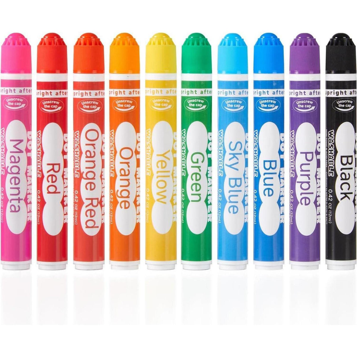 Auswaschbare Dot Marker für Kinder, 10 Farben, ungiftig