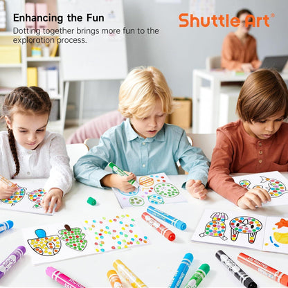Auswaschbare Dot Marker für Kinder, 10 Farben, ungiftig