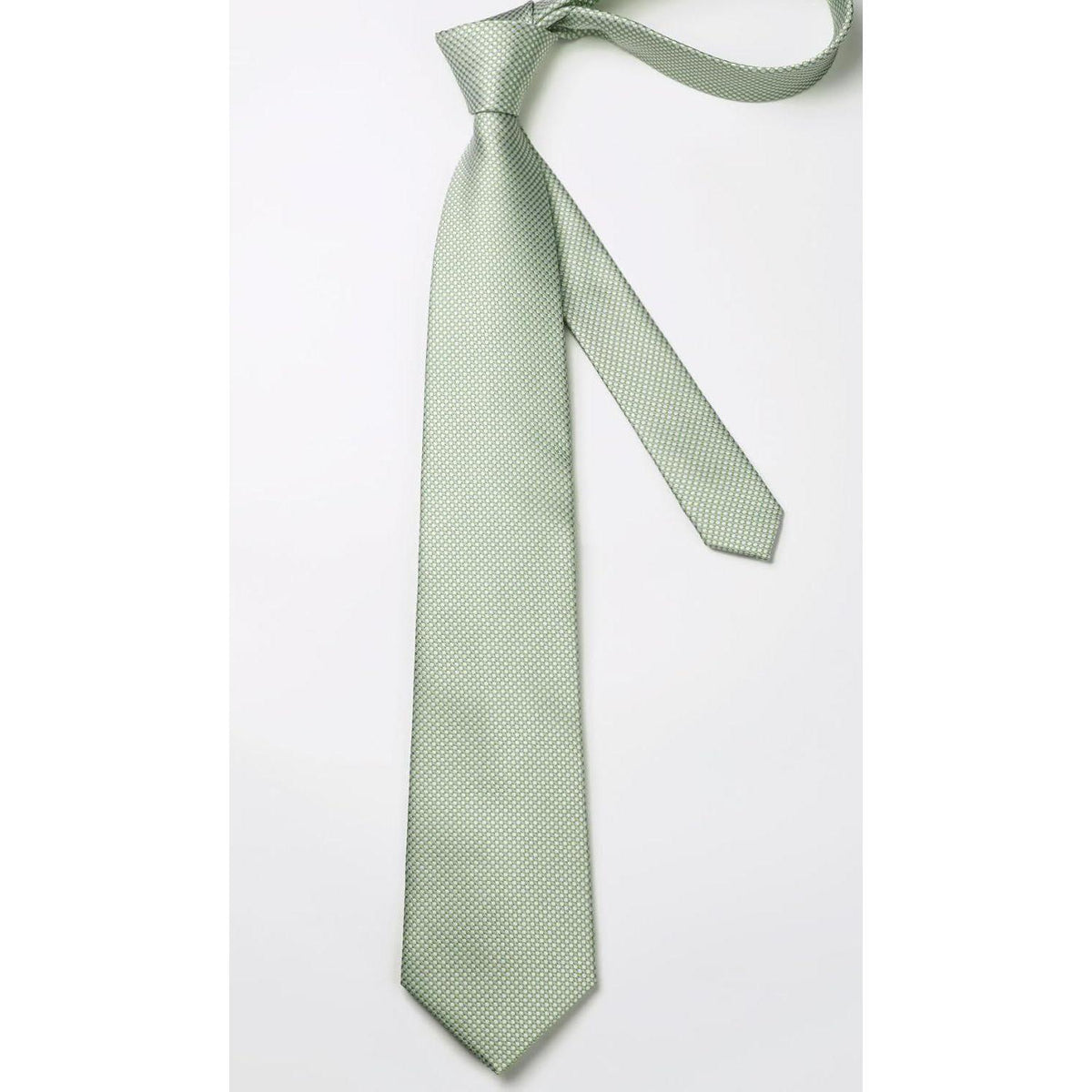 Krawatten-Set Herren Salbeigrün mit Einstecktuch – Elegant & Formal