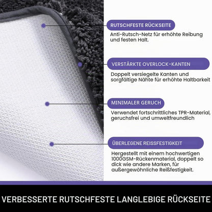Rutschfeste Fußmatte dunkelgrau 80x178 cm – Sauberlaufmatte Innenbereich