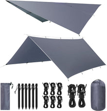 Tarp 3x4M Ultraleicht Wasserdicht Camping Zeltplane mit Zubehör