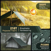 VOSOIR 3x4M Tarp Zeltplane Wasserdicht Ultraleicht Camping