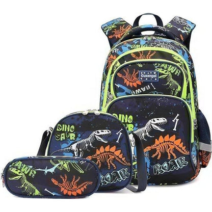 Kinder Rucksack Dino mit Lunchbox & Stiftekasten