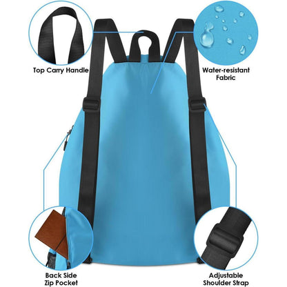 Mesh-Rucksack mit Kordelzug, wasserdicht, für Sport & Strand