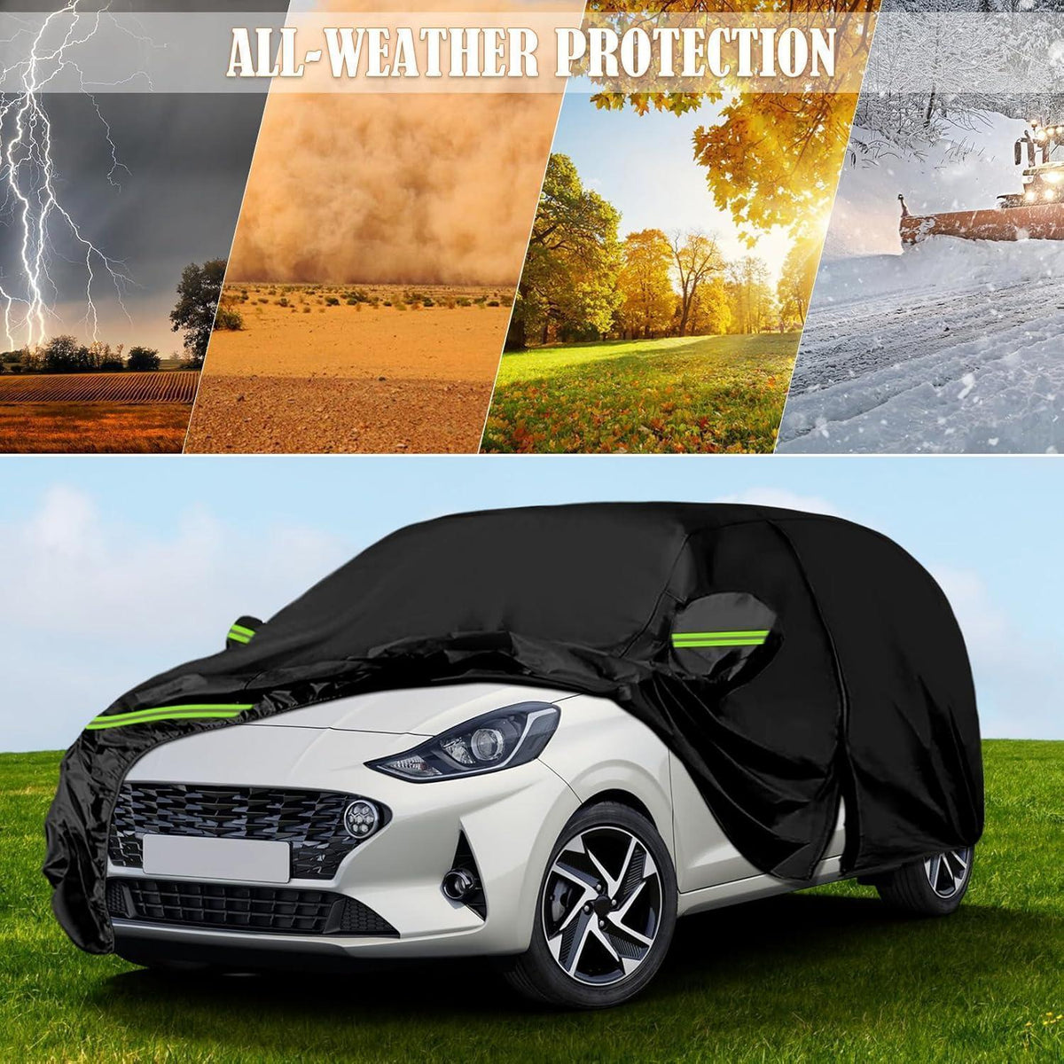 Wasserdichte Autoabdeckung für Hyundai I10 PA/IA/AC3 2007-2024
