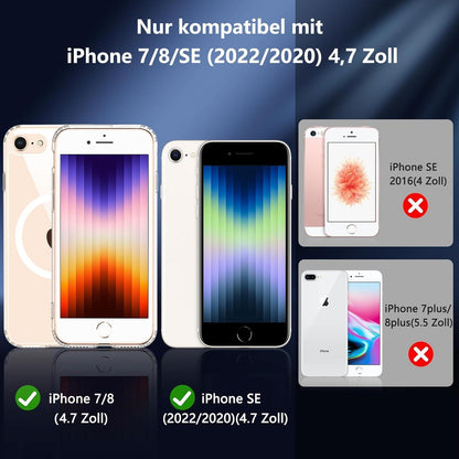 iPhone SE 2020/2022 Hülle Transparent mit MagSafe & Schutzfolie