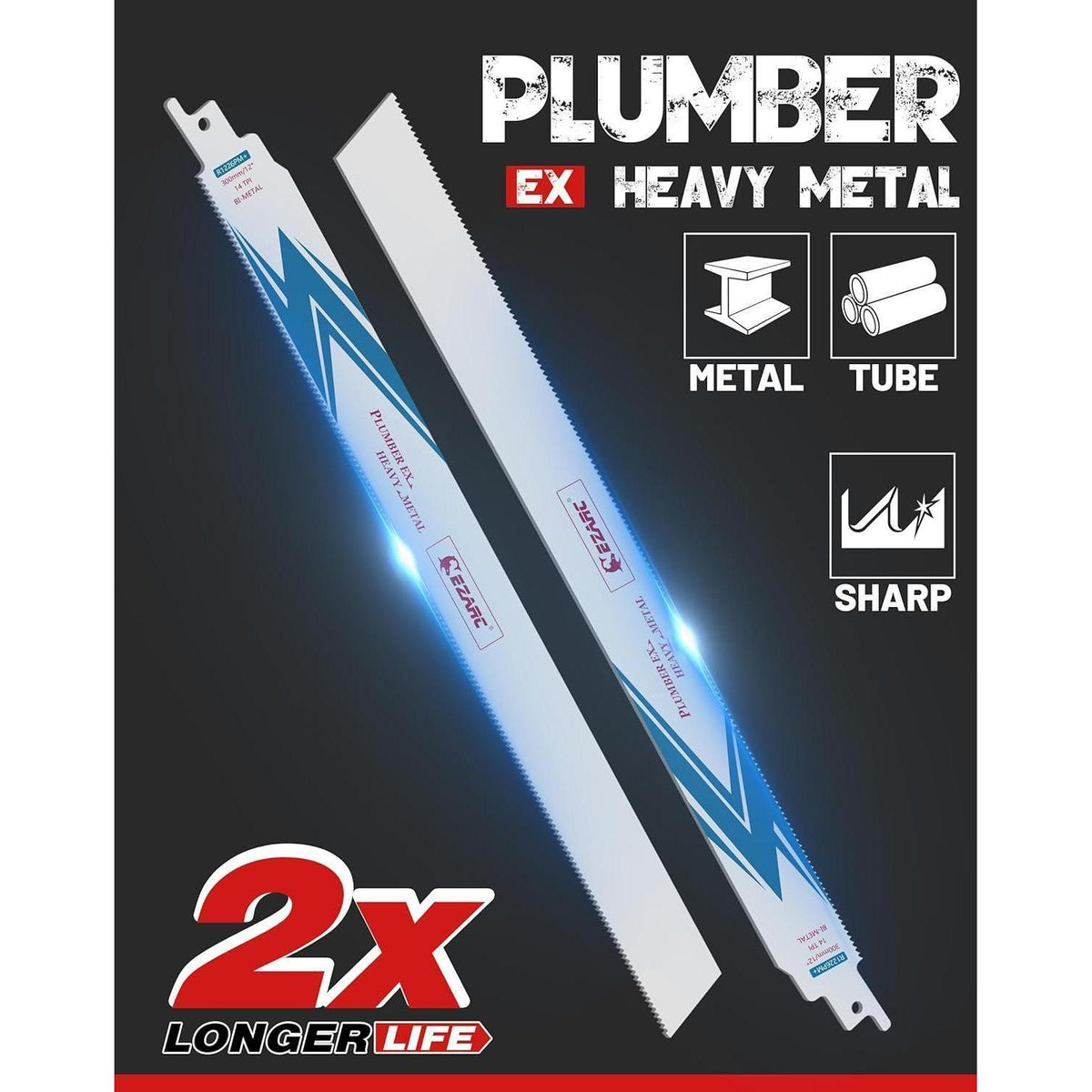 Säbelsägeblätter Metall 300mm 14TPI 25er Set Kobalt