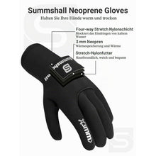 Neoprenhandschuhe 3mm Herren Damen für Wassersport L Schwarz
